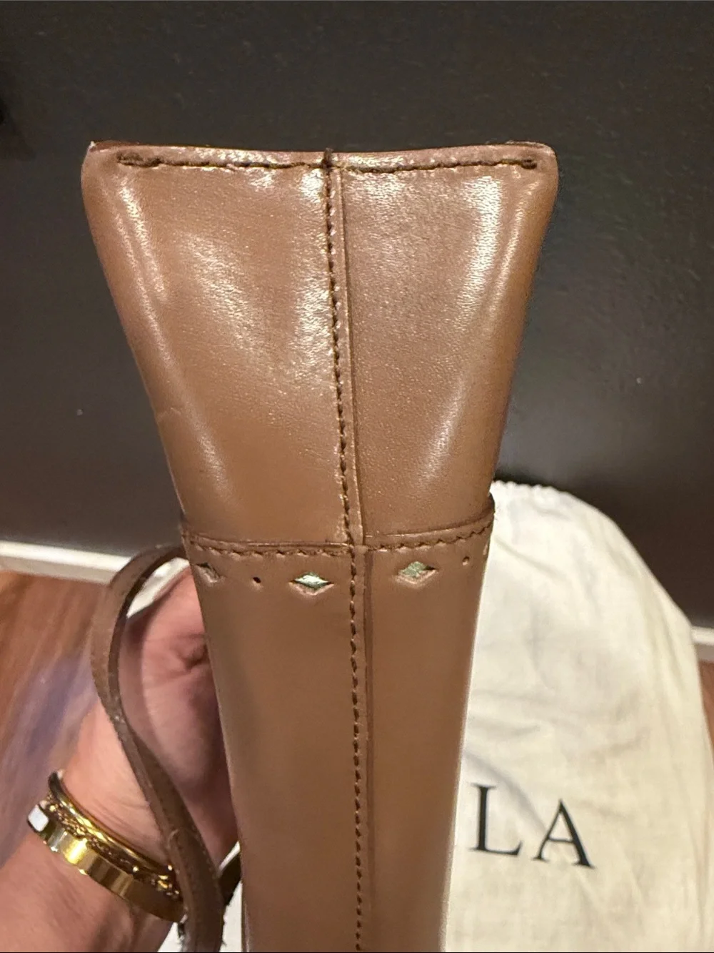 Furla Tan Brown Leather Shoulder Bag